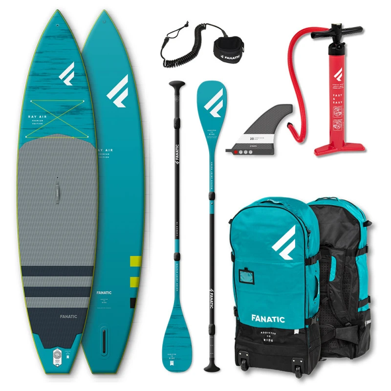 PADDLE FANATIC RAY AIR 13.6x35 PREMIUM 2022 GONFLABLE + PAGAIE CARBONE C35 COMPLET 3 PADDLE FANATIC RAY AIR 13.6x35 PREMIUM 2022 GONFLABLE + PAGAIE CARBONE C35 COMPLET