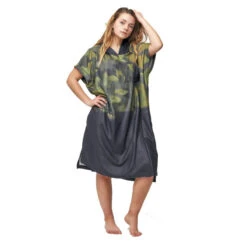 PONCHO AFTER MICROFIBER MILITARY GREEN -JOBE Soldes poncho after microfiber military green 2