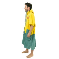 All-In PONCHO ALL IN BUMPY JAUNE/VERT -JOBE Soldes poncho all in bumpy jaune vert 2
