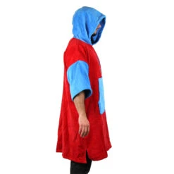 Poncho Howzit Bleu/rouge -JOBE Soldes poncho howzit bleu rouge 5