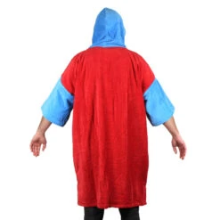 Poncho Howzit Bleu/rouge -JOBE Soldes poncho howzit bleu rouge 9