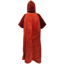 PONCHO PLAID AFTER ESSENTIAL SHERPA ROUGE TU -JOBE Soldes poncho plaid after essential sherpa rouge tu 2