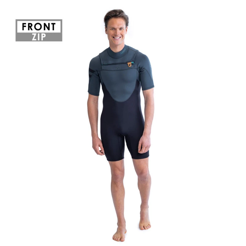 SHORTY JOBE PERTH 3/2MM BLEU FRONTZIP L 4 SHORTY JOBE PERTH 3/2MM BLEU FRONTZIP L – Image 2
